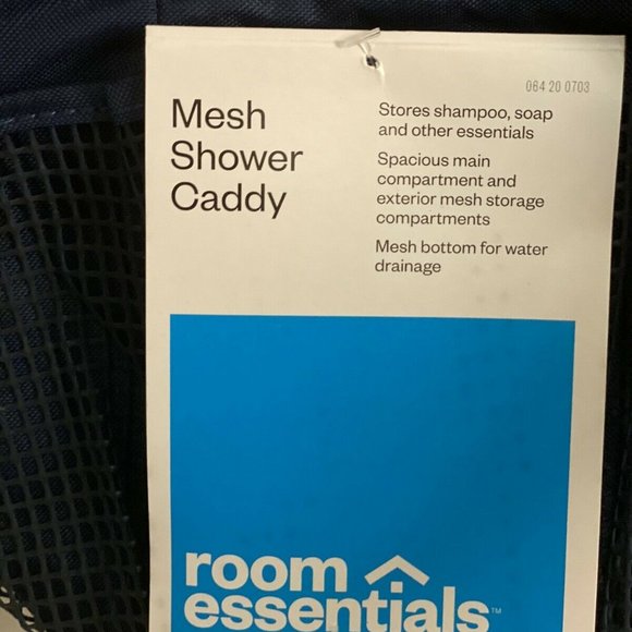 NWT Room Essentials Navy Blue Mesh Shower Caddy - Picture 9 of 11